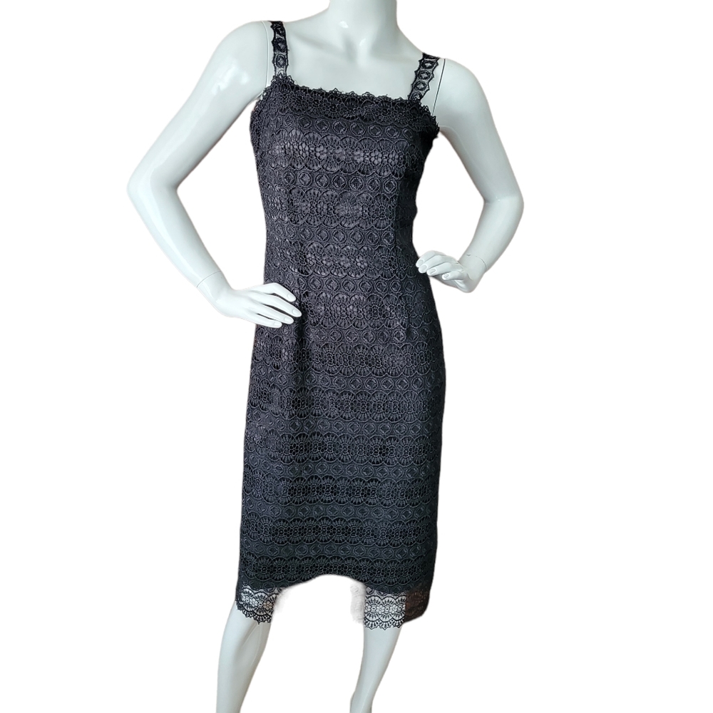 Vintage 1990s little Black Dress Metallic
